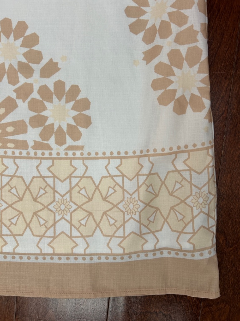 Commense Cream Mini Dress with Tan Floral Border - Picture 5 of 12